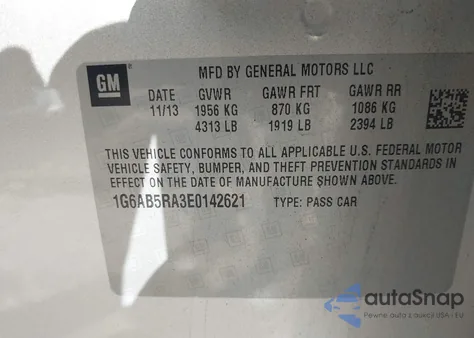 2014 Cadillac Ats Luxury z USA, uszkodzony, nr VIN 1G6AB5RA3E0142621